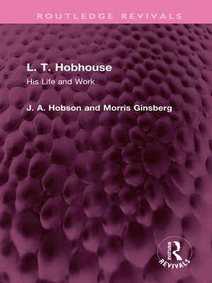 cover image of L. T. Hobhouse